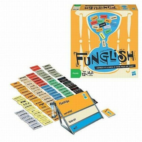 Sealed Funglish Board Game Hasbro Family Word Guessing Game Express It & Guess - Picture 1 of 6